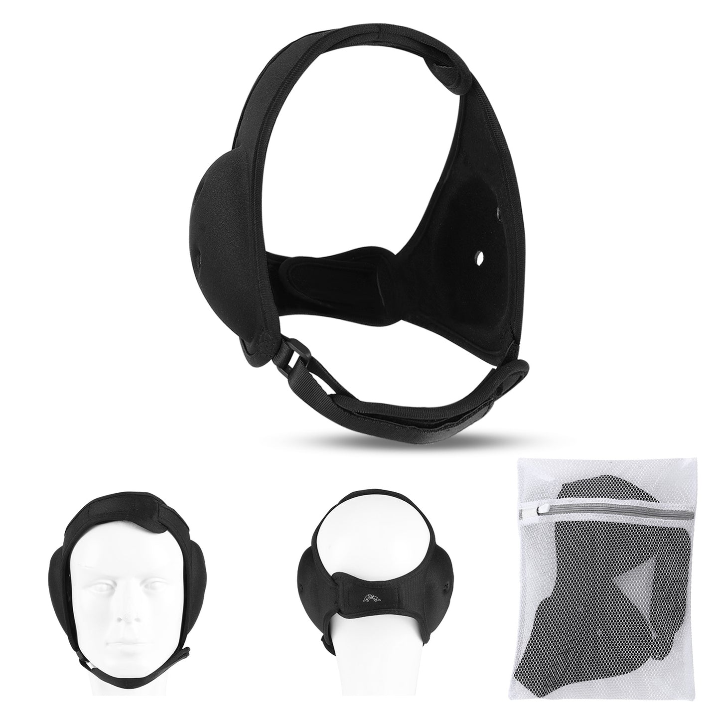 BLISSTAO Ear Guard / Headgear for BJJ, Wrestling, MMA , Non-Scratching and Length-Adjustable Chin Strap with Soft Padding, Perfect Protection from Cauliflower Ears.