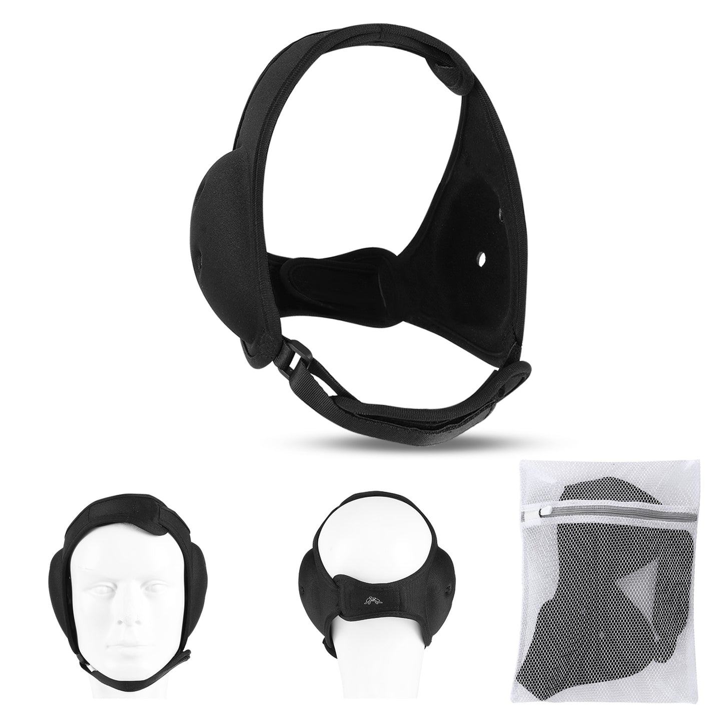 BLISSTAO Ear Guard / Headgear for BJJ, Wrestling, MMA , Non-Scratching and  Length-Adjustable Chin Strap with Soft Padding, Perfect Protection from Cauliflower Ears.